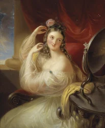 Lady in Front of the Toilet Mirror